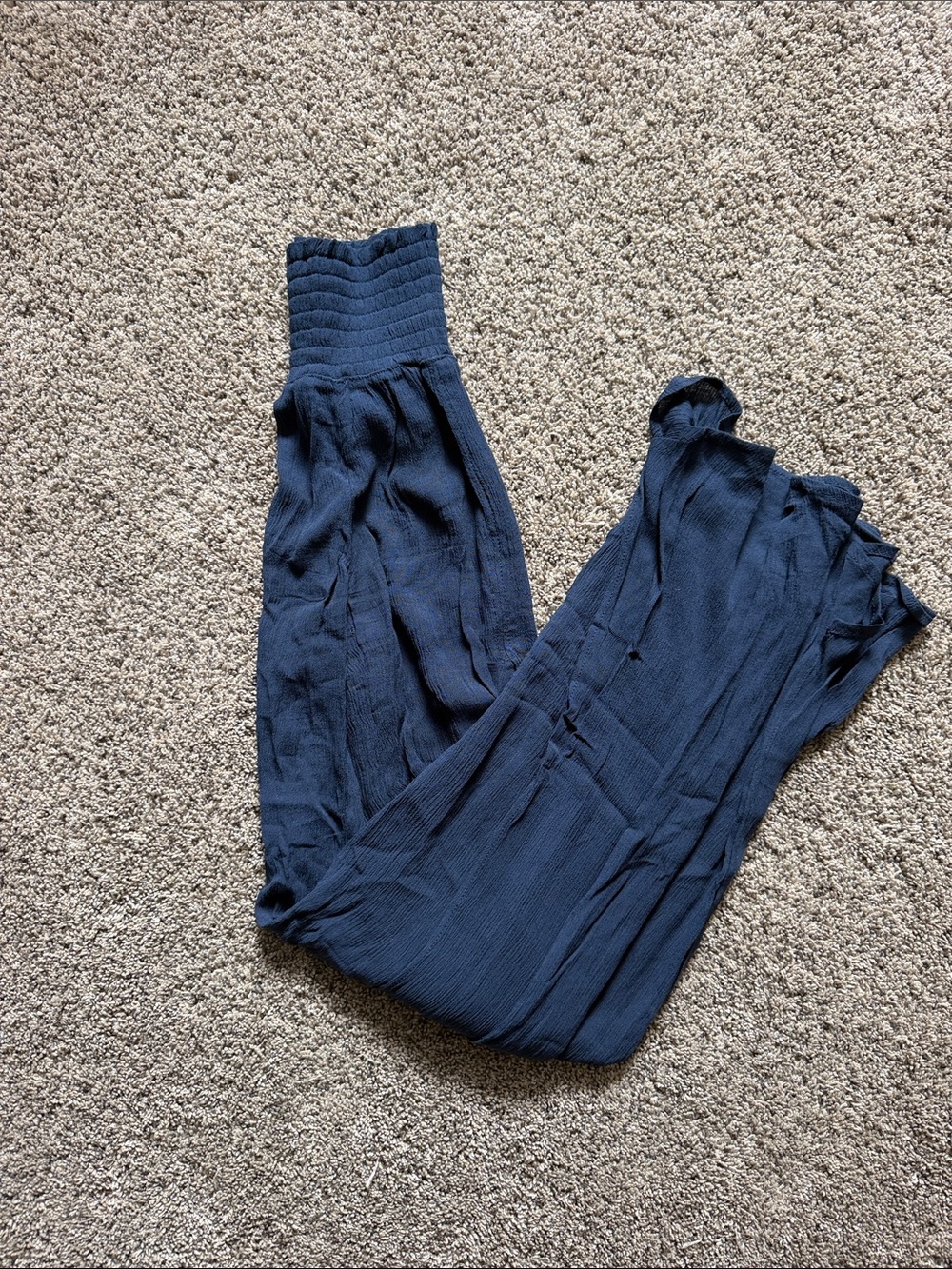 Sincerely Jules Navy Wide-Leg Knit Palazzo Pants